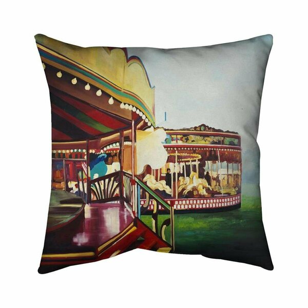 Begin Home Decor 20 x 20 in. Carousel In A Carnaval-Double Sided Print Indoor Pillow 5541-2020-MI45